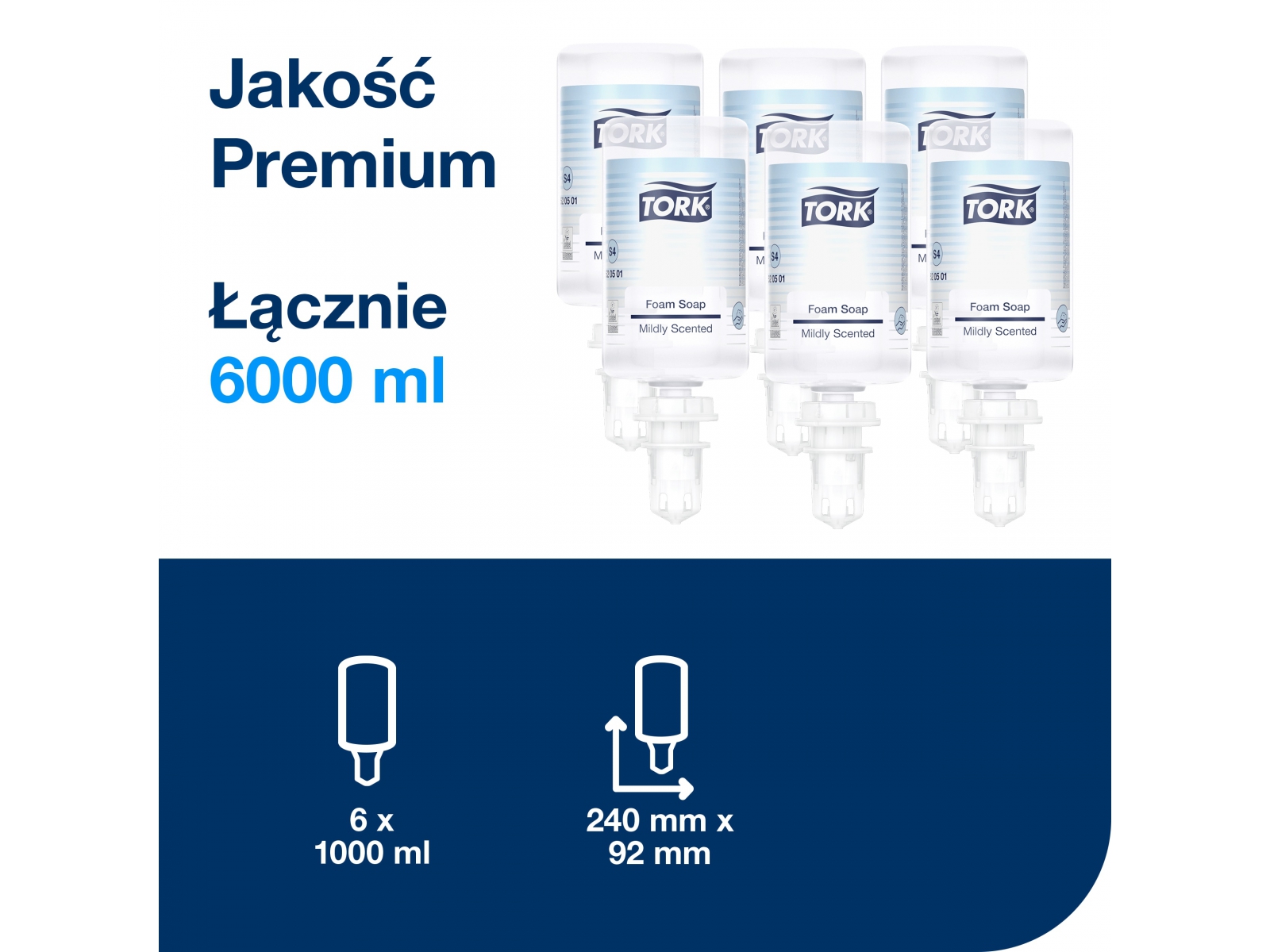 Pianka S4 TORK 520501 MILD Delikatna Premium 1L